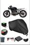 قفل خلفي أسود لسيارة BMW R 65 متوافق مع القماش المشمع المقاوم للماء (دراجة نارية)