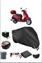 أسود KYMCO LIKE 200I قفل خلفي متوافق مع القماش المشمع المقاوم للماء (دراجة نارية)