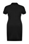 Siyah Polo Yaka Mini Örme Elbise TBBSS24AH00164 - 6