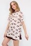 Women's Stone Crew Neck Digital Printed Side Slit Sweatshirt Mda-1106 - 4