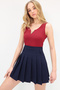 Women's Burgundy Accessories Detail Overalls Sleeveless Blouse Alc-X13510