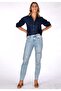 Slim Fit Navy Blue Women's Shirt - 4