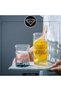 Good Morning Borosilicate Square Glass Cup Set of 4 2 Pieces 500ml and 2 Pieces 250ml
