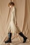 Women's Beige Stand Collar Long Sleeve Relax Fit Knitwear Dress T5913AZ21AU