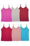 6-Piece Women's Rope Strap Undershirt Lycra Cotton Colored Undershirt - 4