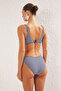 Pötikare Desenli Şeritli Balconette Kaplı Regular Normal Bel Bikini Takımı TBESS25BT00003 - 6