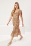 Tangerine A-Line Balloon Sleeve Floral Print Midi Woven Dress TWOSS20EL2323