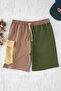 Khaki Boy's Cotton Color Block Knitted Shorts & Bermuda with Elastic Waist Tkdss25Sr00001 - 2