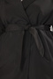 Siyah Uzun Oversize Büyük Beden Trençkot TBBSS25BM00001 - 4