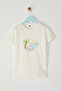 Ecru Embroidered / Embroidered Knitted T-Shirt Tkdss25Ts00049 - 2