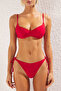 Kırmızı Bağlama Detaylı Balkonette Normal Bel Regular Basic Bikini Takımı TBESS25BT00043 - 3