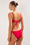 Kırmızı Bağlama Detaylı Balkonette Normal Bel Regular Basic Bikini Takımı TBESS25BT00043 - 4