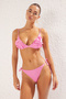 Pembe Aplike Detaylı Üçgen Kaplı Regular Normal Bel Bikini Takımı TBESS25BT00046 - 2