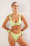 Ekose Desenli Fırfırlı Balconette Kaplı Brazilian Normal Bel Bikini Takımı TBESS25BT00035 - 3