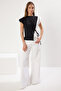 Siyah*001 Pilise ve Bağlama Detaylı Relaxed/Rahat Kalıp Örme Bluz TWOSS25BZ00094 - 6