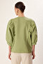 Khaki Bat Sleeve Regular Regular Fit Woven Shirt Twoss20Go0076 - 5