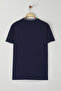 Lacivert Regular/Normal Kesim Cep ve Triko Bant Detaylı %100 Pamuk Basic Tok T-shirt TMNSS25TS00035 - 3