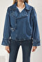 Mavi Kruvaze Kemer Tokalı Oversize Denim Blazer Ceket TWOSS25CE00018 - 3