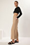 Vizon Modal Cep Detaylı Wide Leg/Geniş Paça Pileli Dokuma Pantolon TWOSS25PL00081 Palazzo - 3