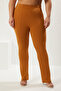 Brown Skinny High Waist Leg Zip-Up Knitted Plus Size Pants Tbbss23Ar00011 - 3