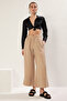 Vizon Modal Cep Detaylı Wide Leg/Geniş Paça Pileli Dokuma Pantolon TWOSS25PL00081 Palazzo - 2