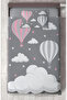 BABY AND KIDS ROOM Large Cloud and Flying Balloon Patterned Bedspread