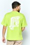 Men Crew Neck Short Sleeves Graphic Print T-Shirt, Lime Green - 4