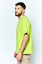 Men Crew Neck Short Sleeves Graphic Print T-Shirt, Lime Green - 3