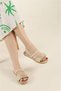 Pearl Stone Detailed Orthopedic Sandals with Elastic Back, Gift for Dowry, Beach Summer Stylish Women's Sandals - 6
