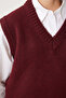V-Neck Knitwear Sweater Bordo Lpf0065 - 4