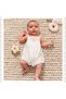 100% Cotton Baby Girl's Drawstring Suspenders with Snap Buttons at the Bottom - 4