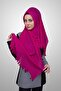 Practical Pleated Shawl Ready-To-Wear Organic Fuchsia Color Sponge Model - 5