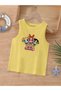 Cartoon Character Printed Sleeveless Children's T-Shirt
