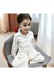 Girls' Cotton Fabric Print Shirt Collar Buttoned Long Sleeve Pajamas Set - 2