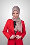 Practical Pleated Shawl Ready-To-Wear Organic Beige Color Sponge Model