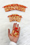 Red Rose Henna Cookie Engagement Gift Bag 100 Pieces Size 7X9Cm, Wedding Wedding Bride Mevlüt Circumcision