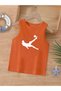 Cartoon Character Printed Sleeveless Children's T-Shirt