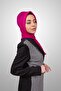 Practical Pleated Shawl Ready-To-Wear Organic Fuchsia Color Sponge Model - 2