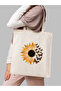 Daisy and Butterfly Design Raw Cloth Tote Bag, Pinterest Bag, Book Bag - 4