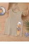 Cartoon Character Printed Sleeveless Children's T-Shirt