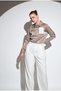 Long Sleeve Striped Shiny Satin Fabric Shirt - 5