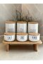3-Piece Bamboo Lid Wooden Stand Tea/Coffee/Sugar and 3-Piece Bamboo Lid Salt/Pepper/Spice Set - 6