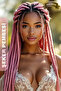 Synthetic Hair for African Braiding Rasta and Box Braid - Pink - 8
