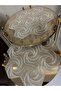 New Luxury Runner Living Room Coffee Table Table Cover Set French Laced Dowry Set Cappuccino 5 Pieces - 5
