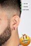 Men's Steel Hoop Earrings Rust No Darkening
