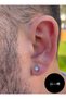 Men's Steel Stylish Jewelry Stainless Tarnish Free Zircon Stone Fashion Earrings - 6