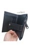 Women's Black Multi-Eye Soft Soft Textured Small Wallet with Magnet Cover - 2