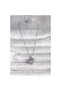 316L Silver Color Zircon Stone Purple Heart Model Women's Necklace - 2
