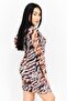 Women Animal Printed Mini Dress, Multicolor - 4