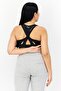 Women Lightly Padded Sports Bra, Black - 2